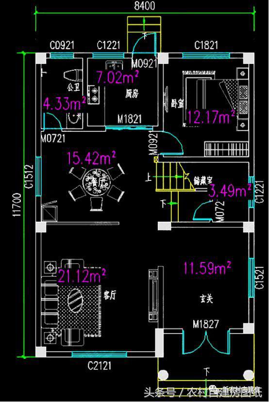 3款20萬(wàn)就能搞定的二層農(nóng)村自建房設(shè)計(jì)圖，4間臥室還帶堂屋