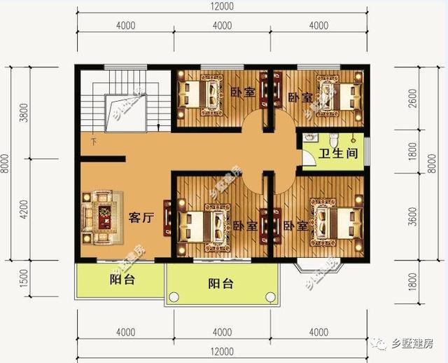 2款二層別墅設(shè)計(jì)圖，城市房子買不起，就去農(nóng)村建一所屬于自己的房子吧