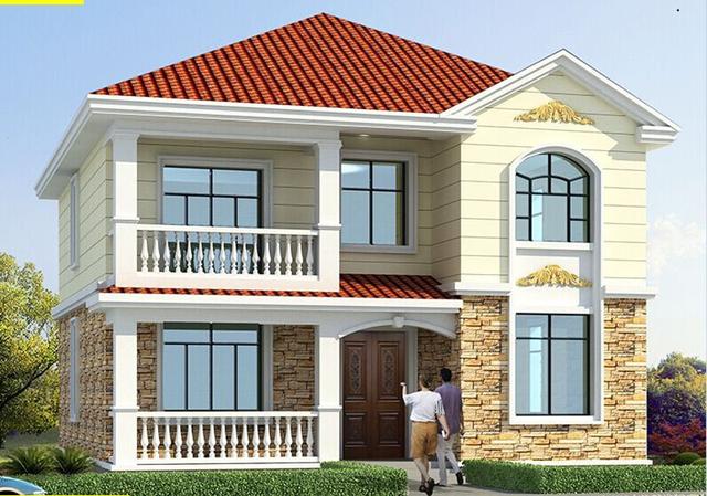 簡約美觀二層歐式小別墅全套施工圖，10×12米，造價25萬，寬敞又舒適