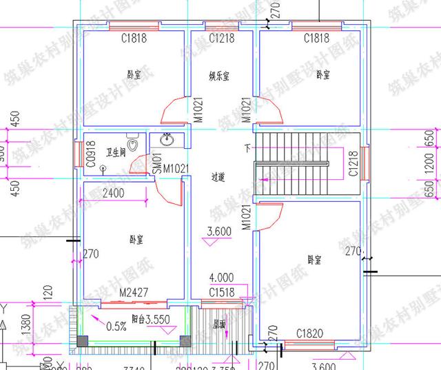簡約美觀二層歐式小別墅全套施工圖，10×12米，造價25萬，寬敞又舒適
