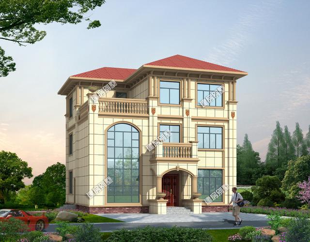 帶挑空客廳三層別墅設(shè)計(jì)圖，內(nèi)置布局非常合理，一眼看去很吸引人