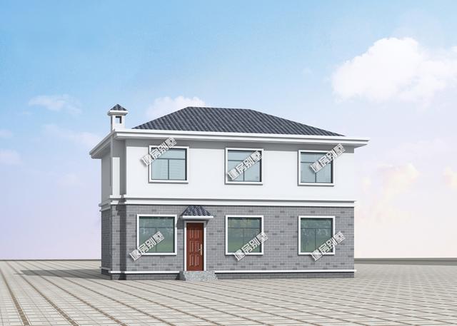 占地120m2農(nóng)村二層別墅設(shè)計(jì)圖，好看又大方，清新時(shí)尚