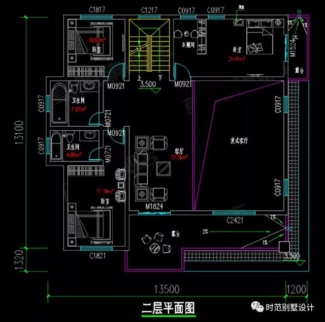 14x13米三層新中式別墅設(shè)計(jì)圖，大氣美觀適合自建，比歐式更簡(jiǎn)約、更耐看。