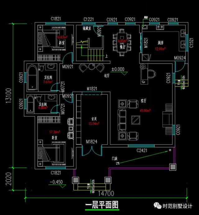 14x13米三層新中式別墅設(shè)計(jì)圖，大氣美觀適合自建，比歐式更簡(jiǎn)約、更耐看。