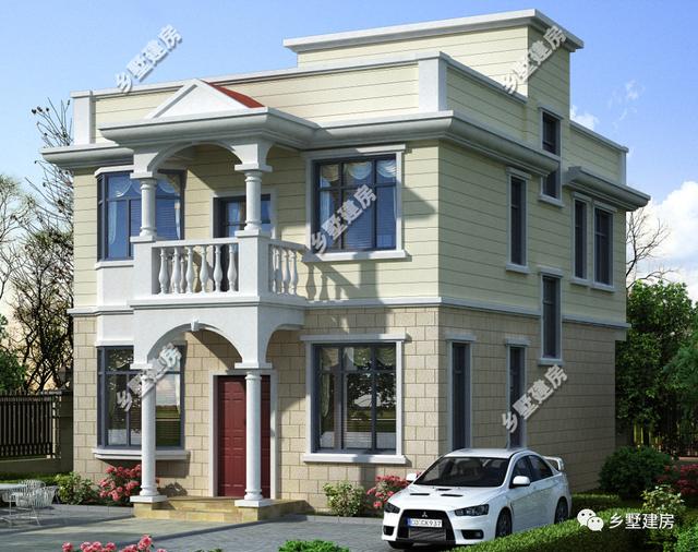 兩款平頂別墅設計圖，平屋頂造價低，簡單實用，適合糧食晾曬