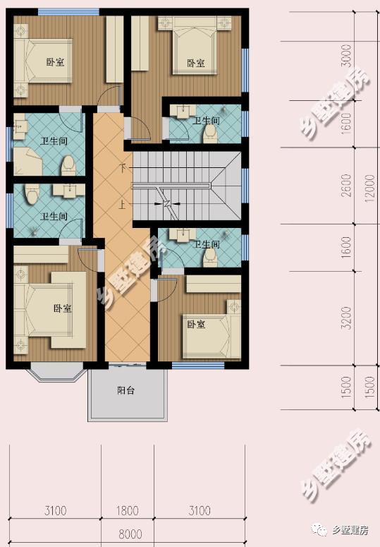兩款平頂別墅設計圖，平屋頂造價低，簡單實用，適合糧食晾曬