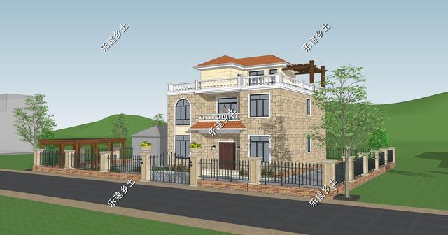 11X11米兩層半歐式別墅設計，方正大方，非常實用