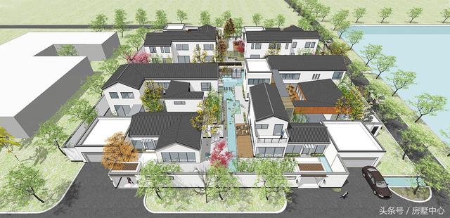 三兄弟合力建的四棟別墅設計圖，一棟給父母，方便以后照顧父母