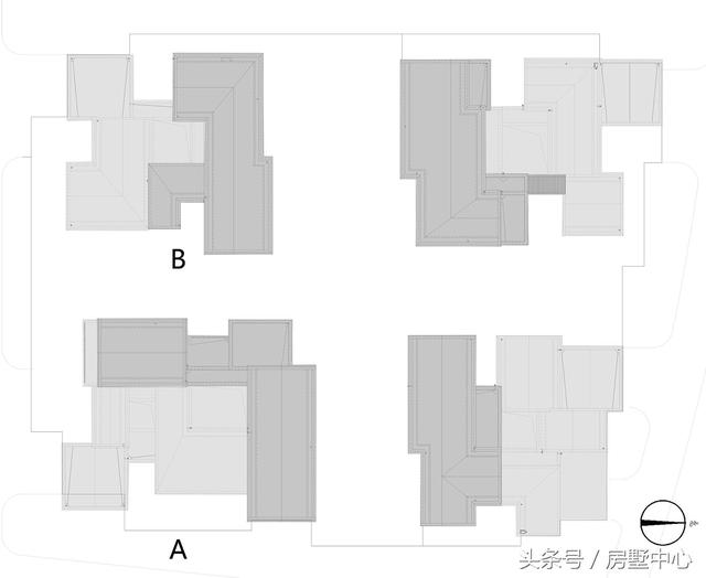 三兄弟合力建的四棟別墅設計圖，一棟給父母，方便以后照顧父母