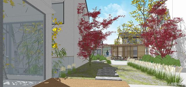 三兄弟合力建的四棟別墅設計圖，一棟給父母，方便以后照顧父母