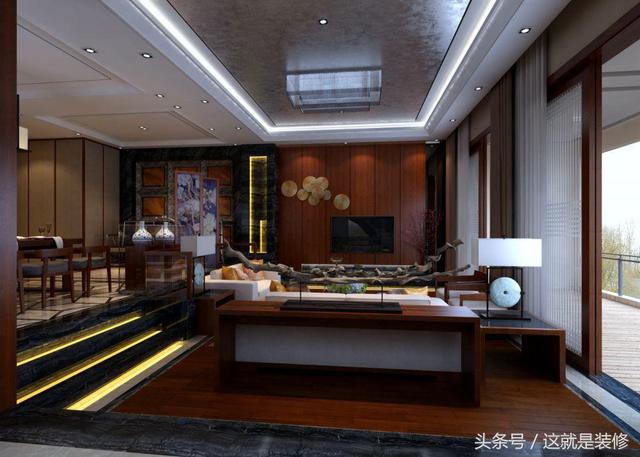 350㎡中式風格別墅設(shè)計，這才叫別墅裝修！近城不近塵