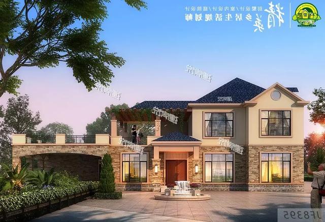 這款二層別墅設(shè)計(jì)圖，占地兩百多平方，外型極美，絕對(duì)稱(chēng)得上是豪宅