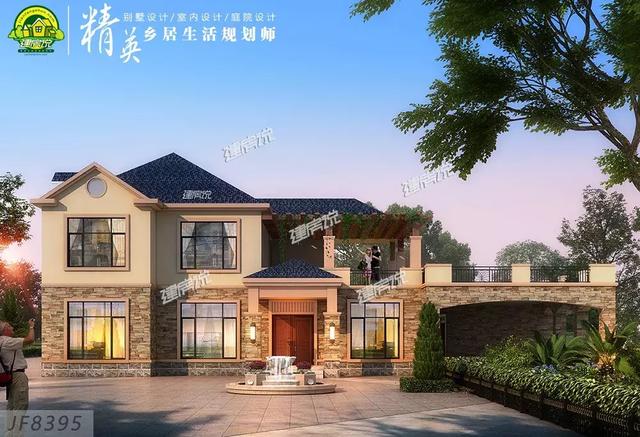 這款二層別墅設(shè)計(jì)圖，占地兩百多平方，外型極美，絕對(duì)稱(chēng)得上是豪宅