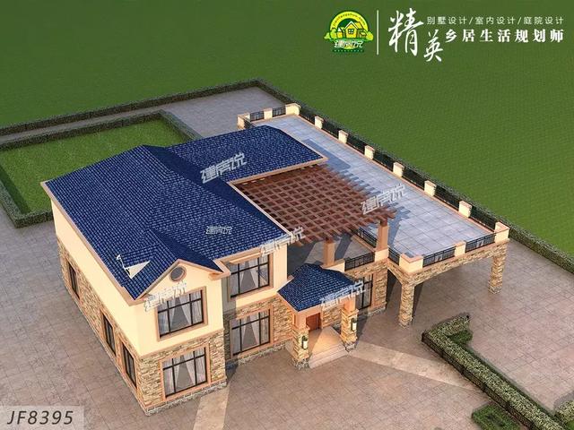 這款二層別墅設(shè)計(jì)圖，占地兩百多平方，外型極美，絕對(duì)稱(chēng)得上是豪宅