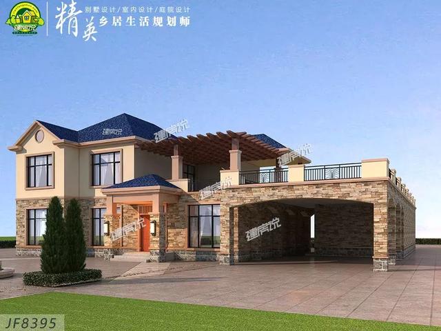 這款二層別墅設(shè)計(jì)圖，占地兩百多平方，外型極美，絕對(duì)稱(chēng)得上是豪宅