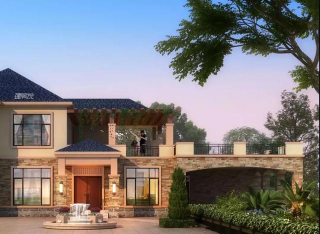 這款二層別墅設(shè)計(jì)圖，占地兩百多平方，外型極美，絕對(duì)稱(chēng)得上是豪宅