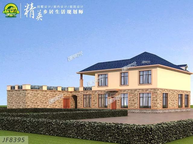 這款二層別墅設(shè)計(jì)圖，占地兩百多平方，外型極美，絕對(duì)稱(chēng)得上是豪宅