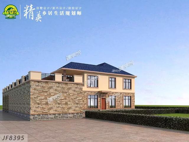 這款二層別墅設(shè)計(jì)圖，占地兩百多平方，外型極美，絕對(duì)稱(chēng)得上是豪宅