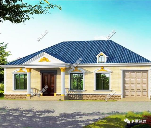 適合在農(nóng)村養(yǎng)老居住的一層別墅設(shè)計圖，趕緊回家給父母建一棟吧