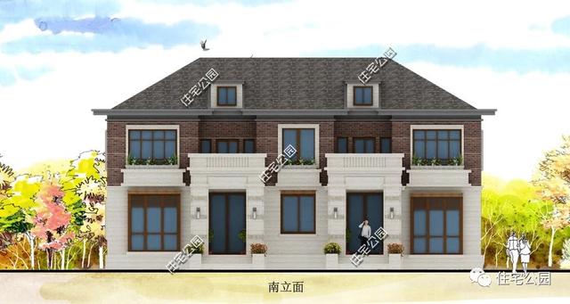 18X10米雙拼別墅設(shè)計(jì)圖，兄弟姐妹多蓋這樣的房，造價(jià)不高還很實(shí)用