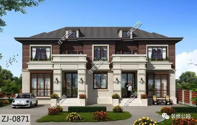 18X10米雙拼別墅設(shè)計(jì)圖，兄弟姐妹多蓋這樣的房，造價(jià)不高還很實(shí)用