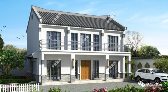 新中式農(nóng)村別墅設(shè)計(jì)圖，端莊典雅、莊重大氣