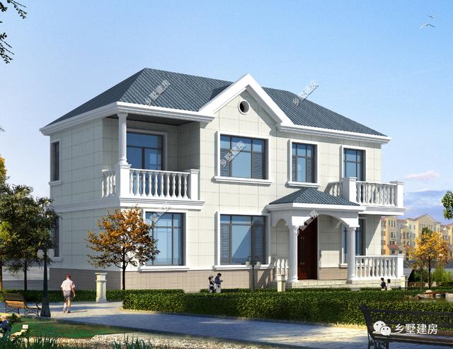 新中式農(nóng)村別墅設(shè)計(jì)圖，端莊典雅、莊重大氣