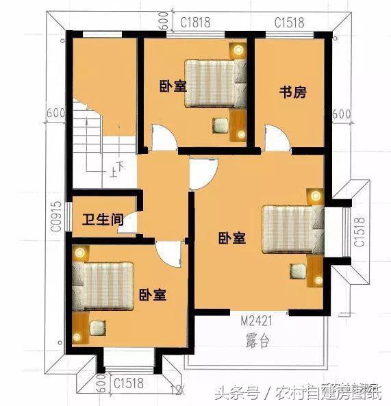 6款小戶(hù)型別墅設(shè)計(jì)圖，戶(hù)型好，布局贊
