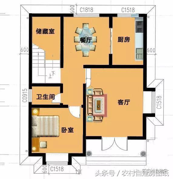 6款小戶(hù)型別墅設(shè)計(jì)圖，戶(hù)型好，布局贊