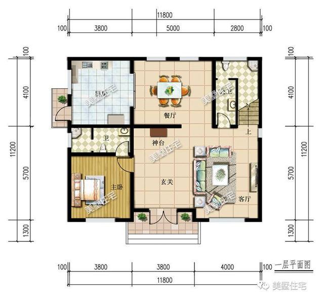四層歐式農(nóng)村別墅設(shè)計(jì)圖，11X11米，7室4廳，很實(shí)用