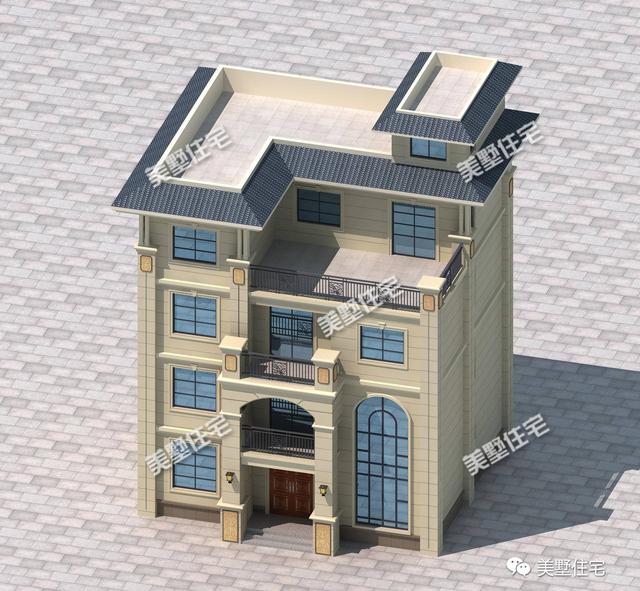 四層歐式農(nóng)村別墅設(shè)計(jì)圖，11X11米，7室4廳，很實(shí)用