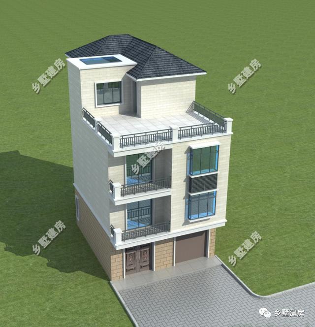 現代風別墅設計圖，簡約時尚，可商住兩用