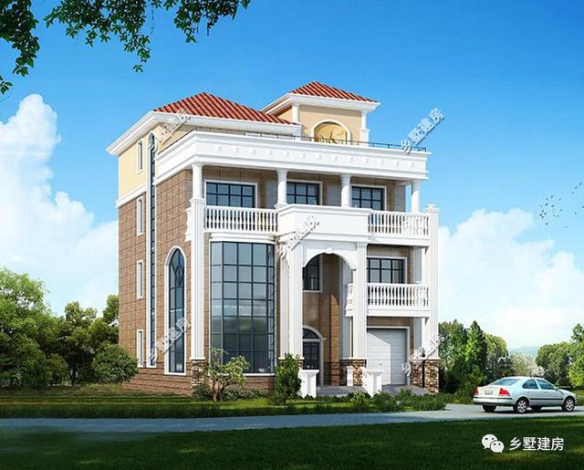 現代風別墅設計圖，簡約時尚，可商住兩用