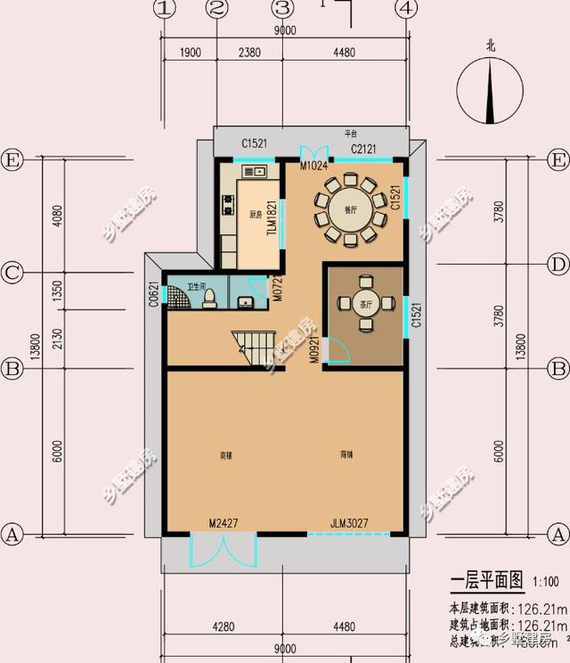 現代風別墅設計圖，簡約時尚，可商住兩用