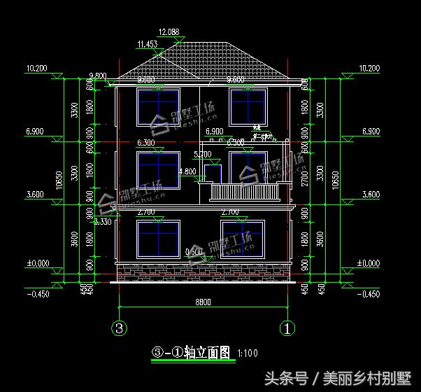 35萬(wàn)農(nóng)村三層自建房設(shè)計(jì)圖，外觀新穎別墅，布局好，建成氣派倍有面