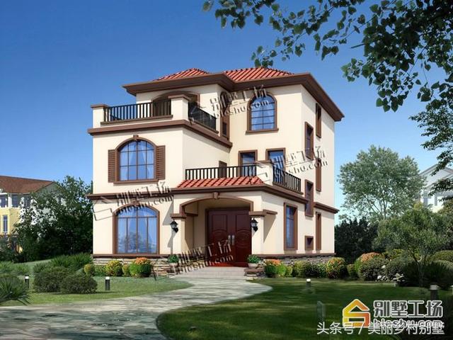 35萬(wàn)農(nóng)村三層自建房設(shè)計(jì)圖，外觀新穎別墅，布局好，建成氣派倍有面