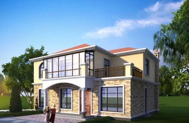 農(nóng)村二層自建房設(shè)計(jì)圖，時(shí)尚經(jīng)典，適合農(nóng)村自建