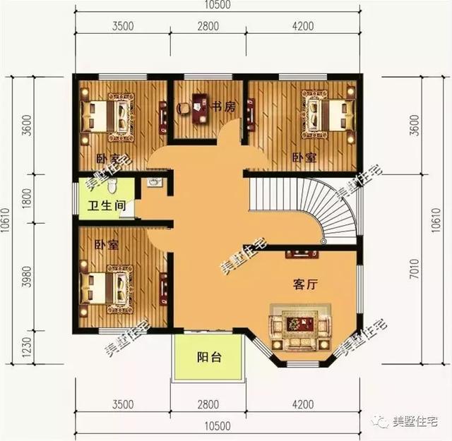 6套符合宅基地審批的農(nóng)村別墅設(shè)計(jì)圖，占地不超120平，整體大方精致