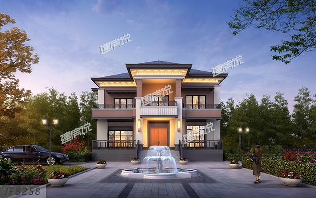 二層中式別墅設計圖，外型極美，中式韻味十足