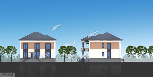 二層中式別墅設計圖，外型極美，中式韻味十足