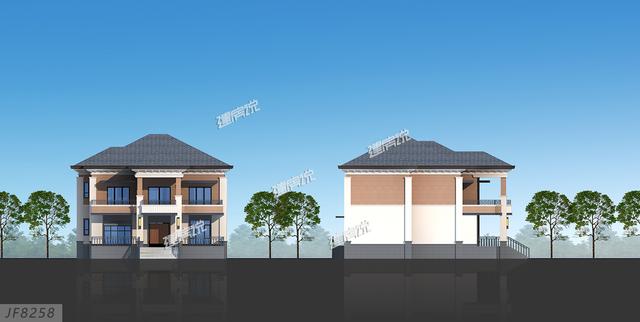 二層中式別墅設計圖，外型極美，中式韻味十足