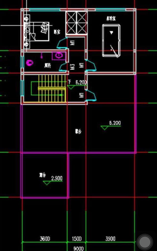 二層半結構的農村小別墅設計圖，帶小院，非常大方。