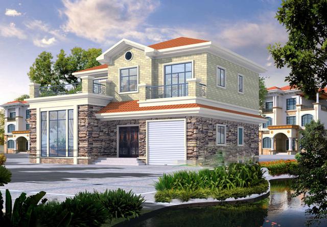 二層農(nóng)村別墅設(shè)計(jì)圖，占地面積165平方，經(jīng)濟(jì)實(shí)用。