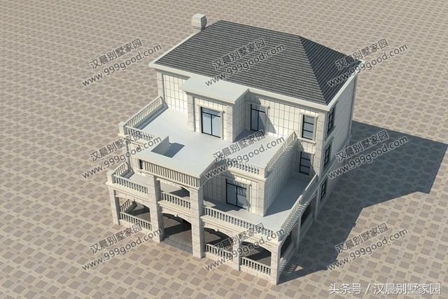 兩款三層復式別墅設計圖，帶入戶式車庫設計和大露臺，顏值美出新高度。