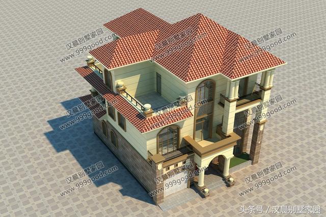 兩款三層復式別墅設計圖，帶入戶式車庫設計和大露臺，顏值美出新高度。