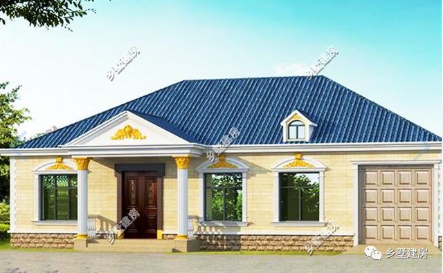 兩棟一層別墅設(shè)計(jì)圖，帶車庫(kù)，造價(jià)12萬，你心動(dòng)嗎？