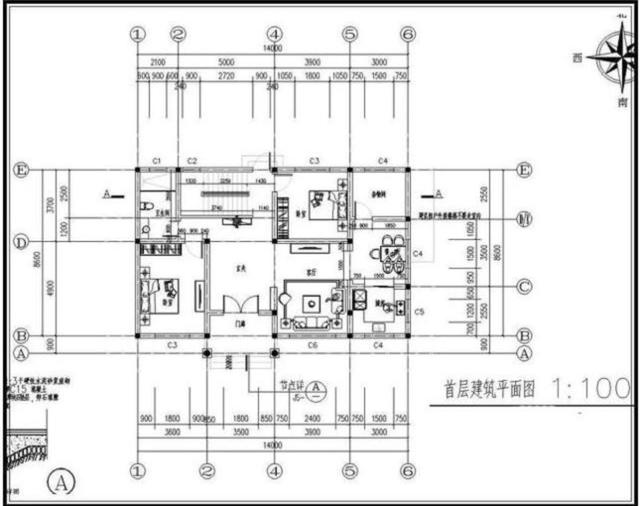 占地120平米的二層簡潔小洋樓，6間臥室加書房，造價25萬。
