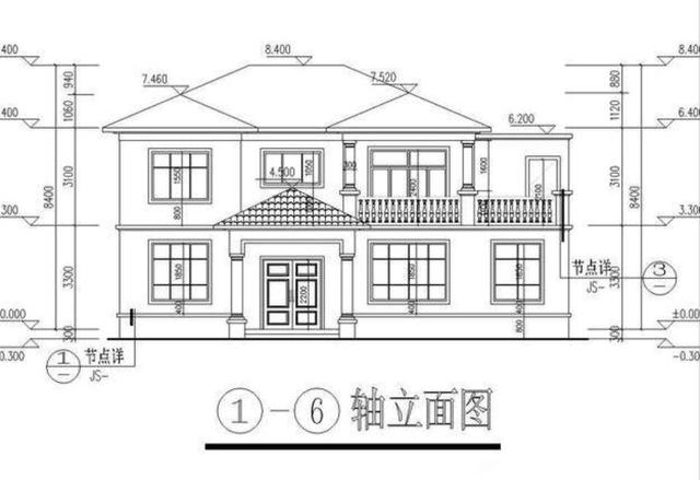 占地120平米的二層簡潔小洋樓，6間臥室加書房，造價25萬。