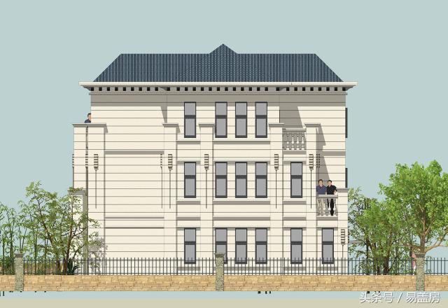 14X11歐式三層別墅設(shè)計圖，造型霸氣，引鄰里羨慕，主體造價53萬。