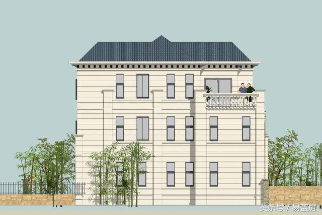 14X11歐式三層別墅設(shè)計圖，造型霸氣，引鄰里羨慕，主體造價53萬。